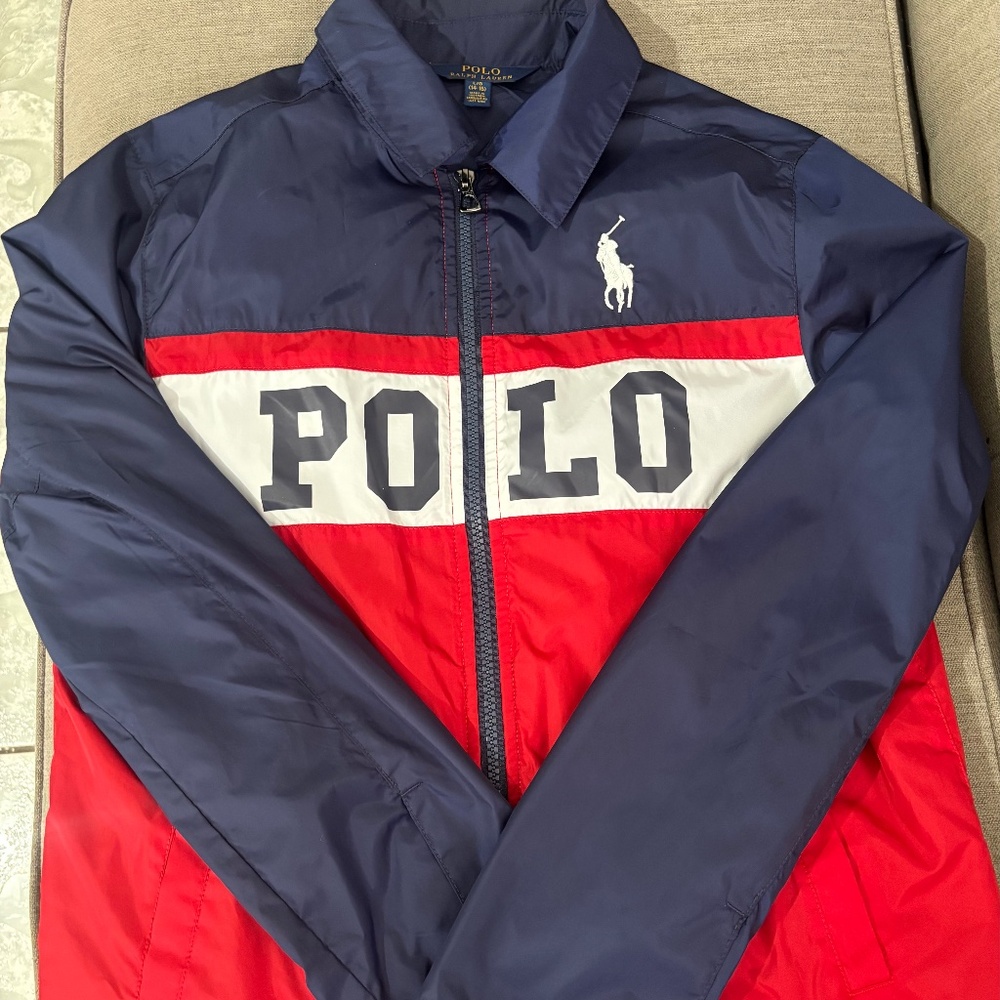 Ralph Lauren Polo Windbreaker Jacket boy size 14-16